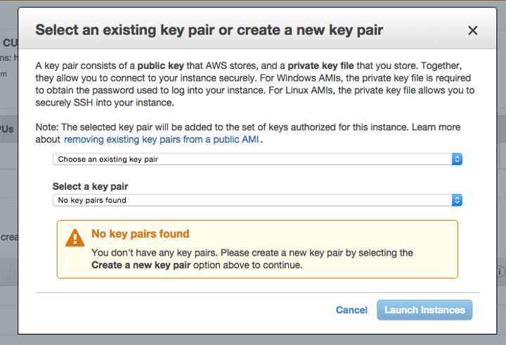 key pair aws